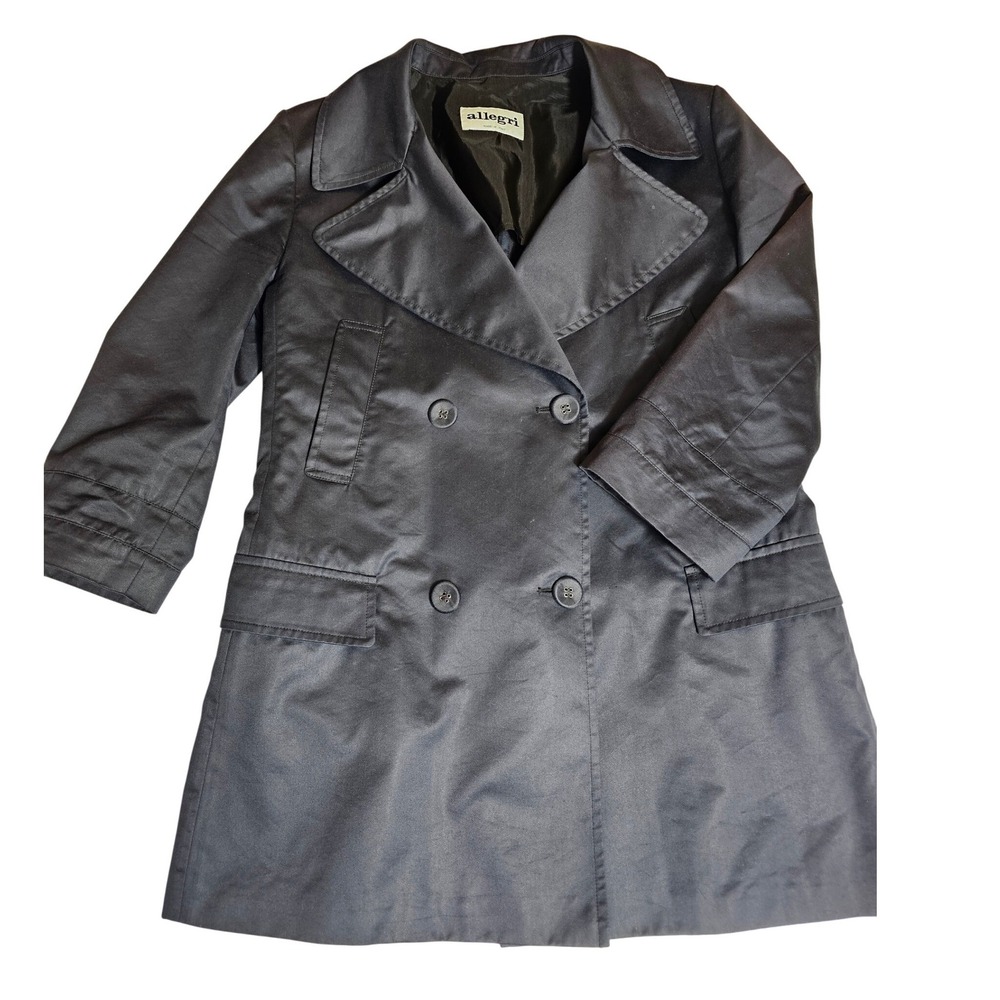 Vintage Allegri Trench Coat Made in Italy 3/4 Length Sleeves Size 38 / Medium